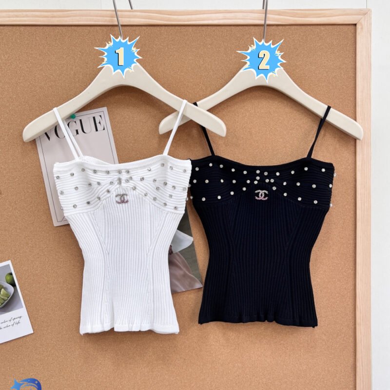 CHANEL Diamond-Set Knitted Bralet W6031201