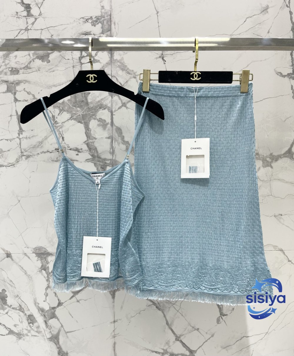 CHANEL Early Spring New Style Fringe Bottom Lightweight Knitted BraletteW6032201