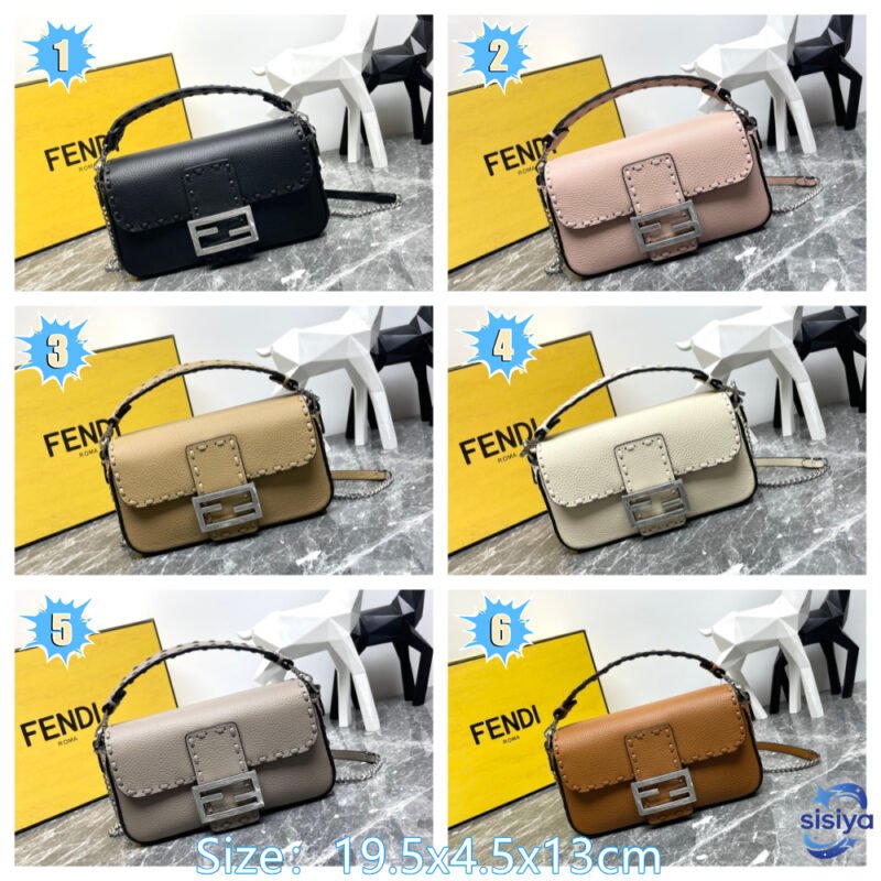 FENDI Baguette macro-stitch Messenger Bag B6030402