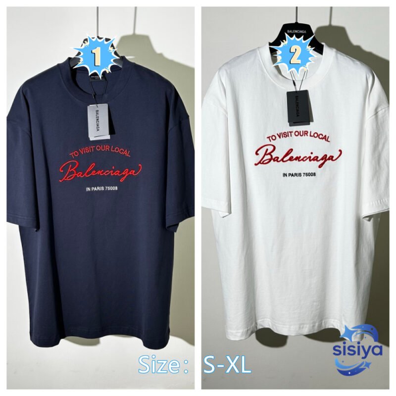 Balenciaga Spring 2026 New Arrival: Embroidered Handwritten Slogan T-shirtM6032802