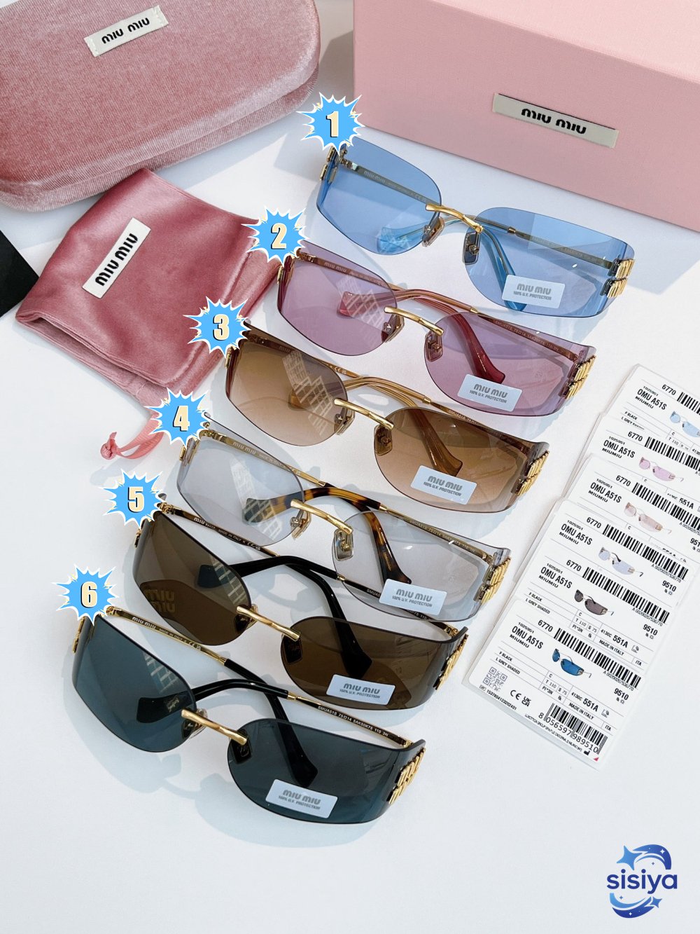 Miu Miu Rectangular Sunglasses B6040908
