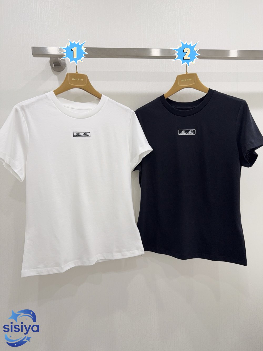 Miu Miu logo-embroidered Cotton T-shirt W6040301