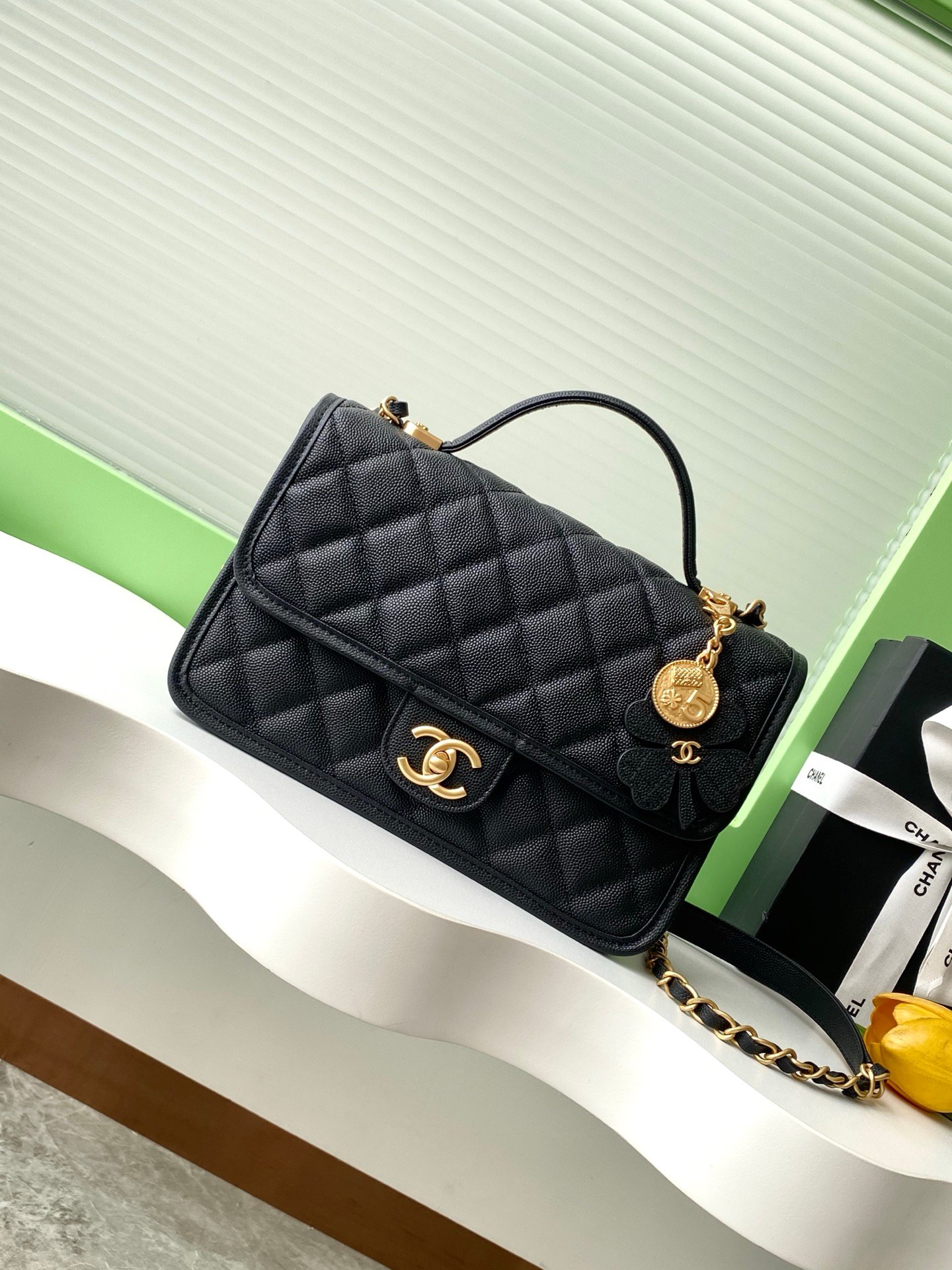 Chanel Backpack, Shiny grained calfskin B6040603