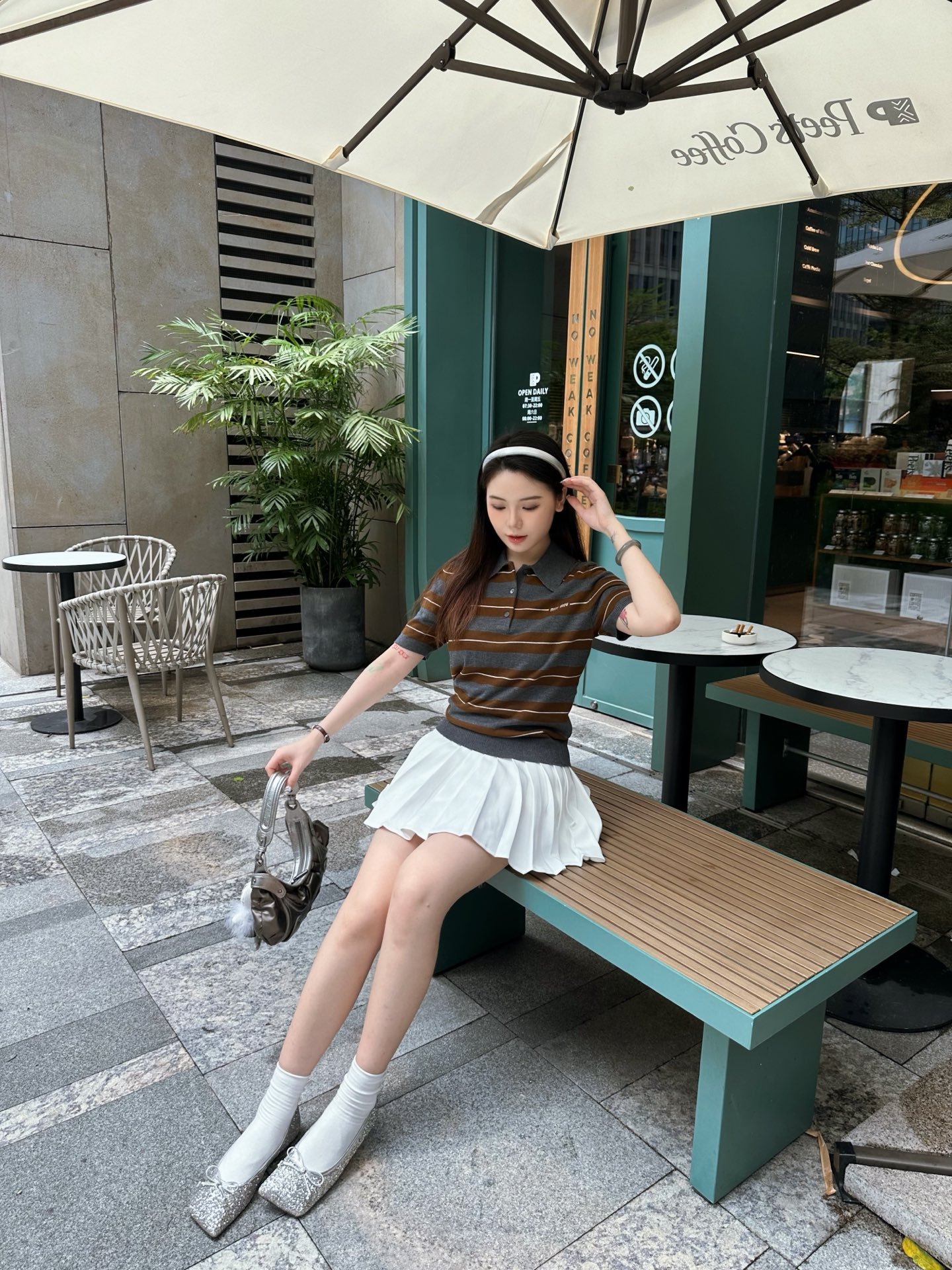 MiuMiu logo patterned striped sweaterW6042101 - Image 3