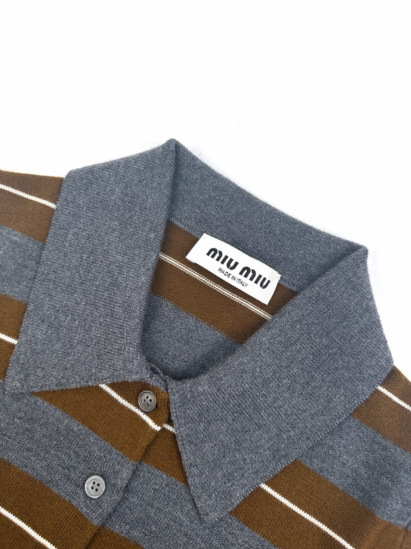 MiuMiu logo patterned striped sweaterW6042101 - Image 8