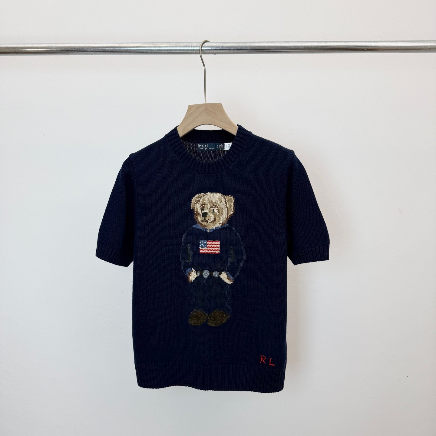 26NEW Lauren Raff Knitted Bear Short Sleeve Shirt W6010405 - Image 6