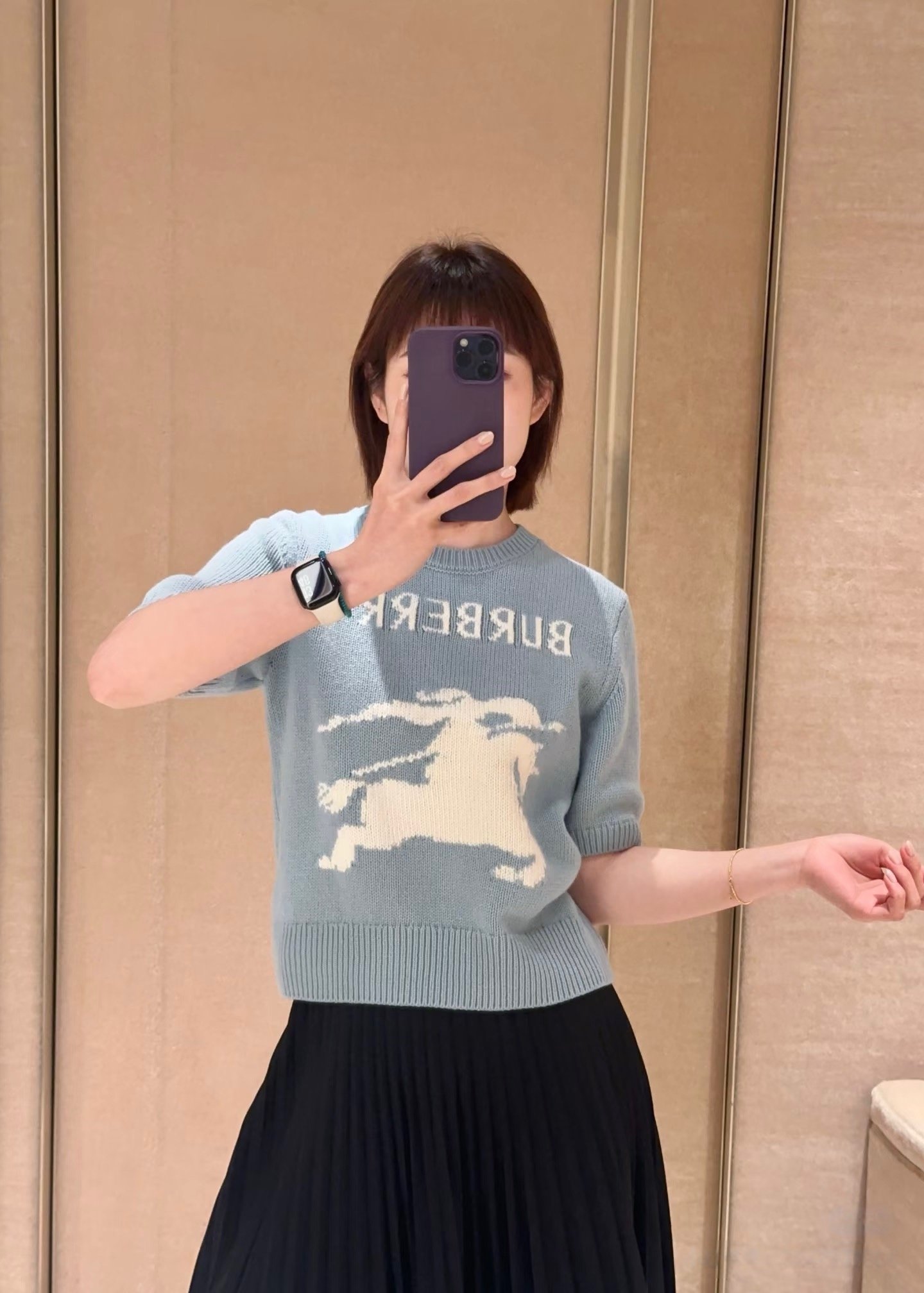 Burberry logo-equestrian Knight T-shirt W6042207 - Image 7