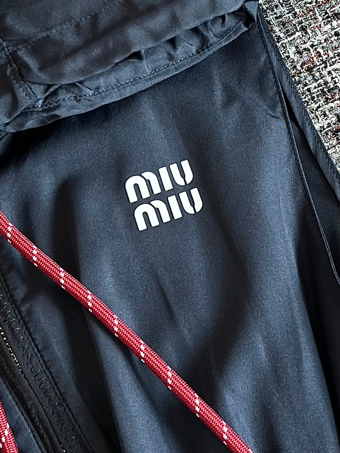 Miu Miu Teknik Kumaş Elbise Mavi/gri W6042407 - Image 4