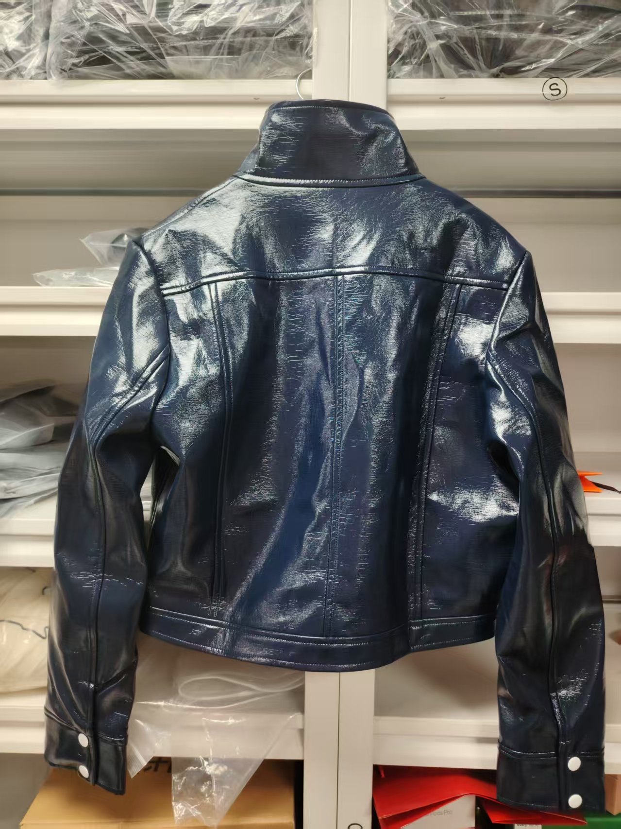 2026 New Style Leather Short Sleeve CollarW6040106 - Image 9