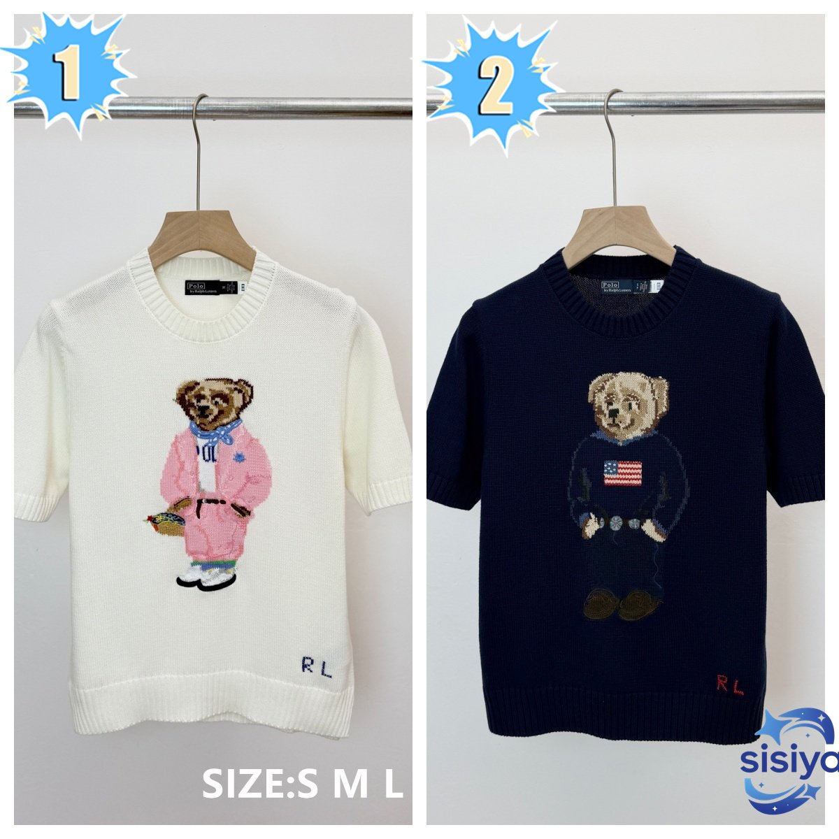 26NEW Lauren Raff Knitted Bear Short Sleeve Shirt W6010405
