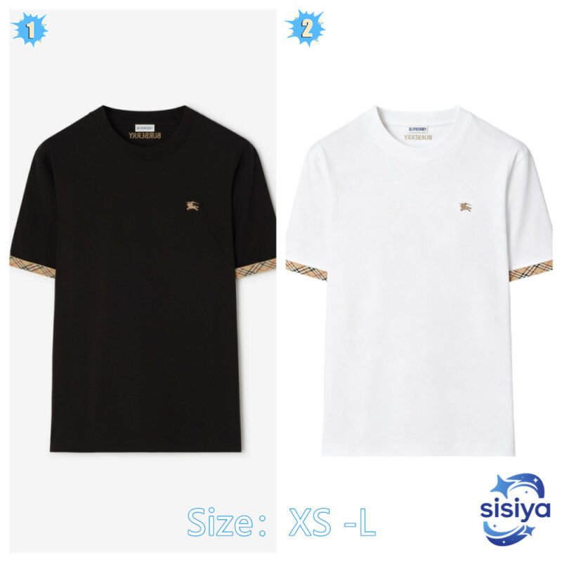 BBR Sleeve-embroidered Checkered Round-neck Short-sleeve ShirtM6042702