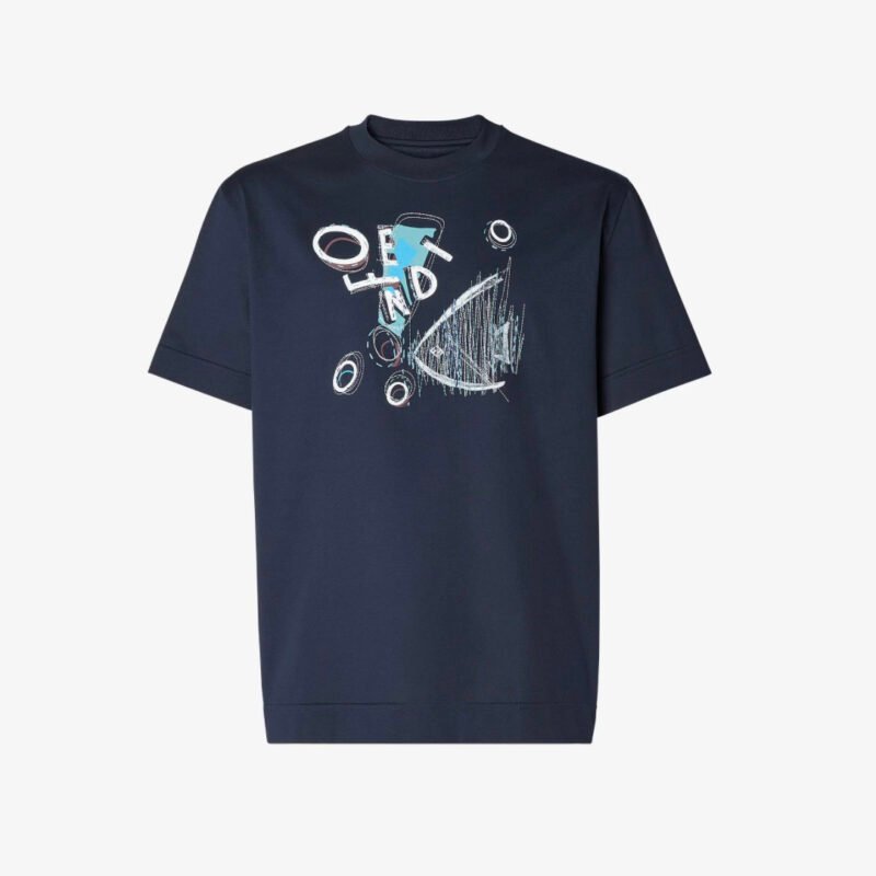 FD Goldfish Embroidered Round-neck Short-sleeved Shirt M6052305