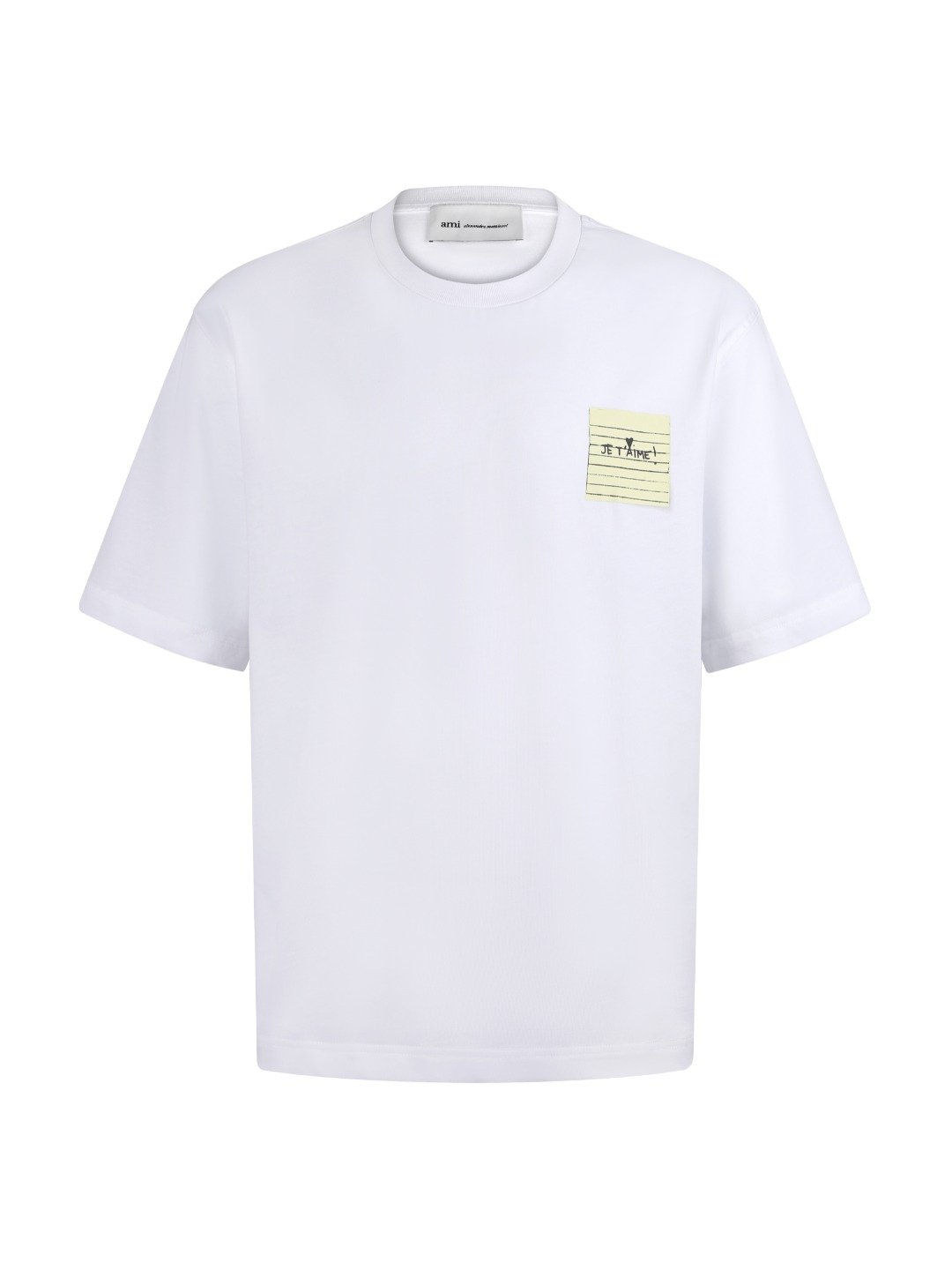 Ami Paris 26SS Notepad Embroidered Design Patchwork T-ShirtM6050605
