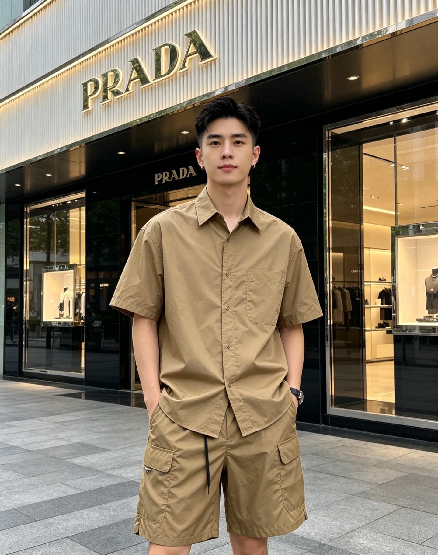 Prada 26ss new style triangular logo workwear nylon shorts M6050705 - Image 7