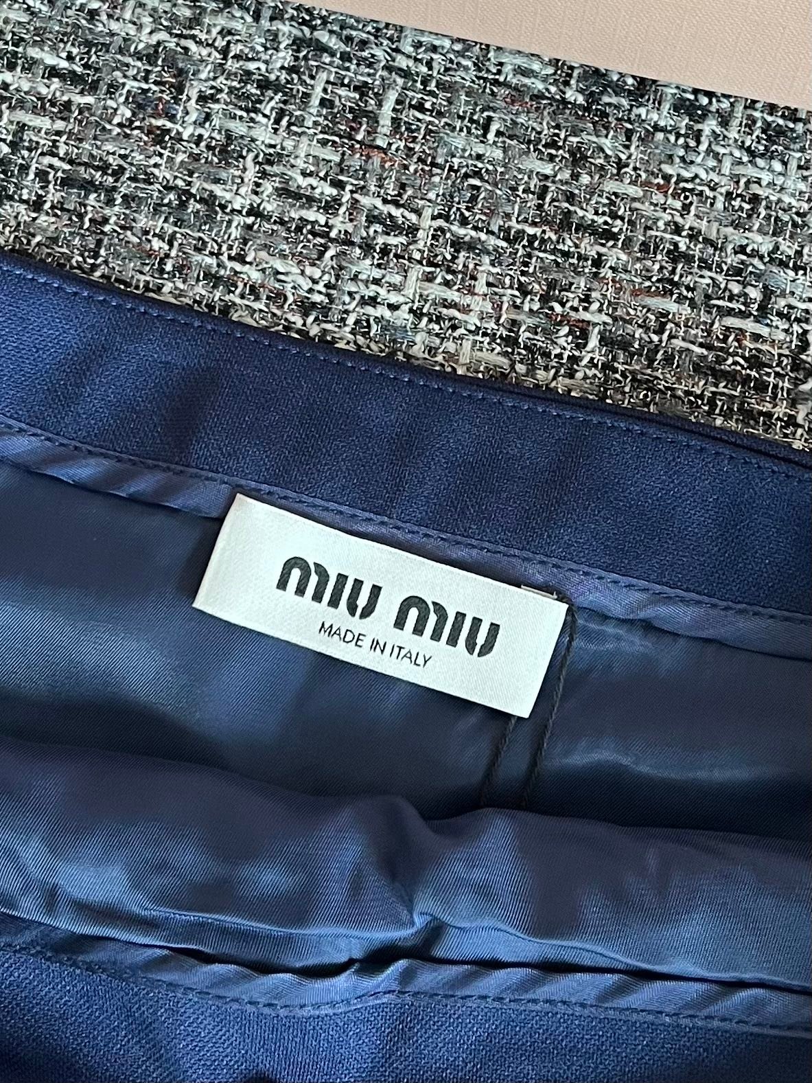 Miu Miu deep blue A-line skirt W6050804 - Image 4