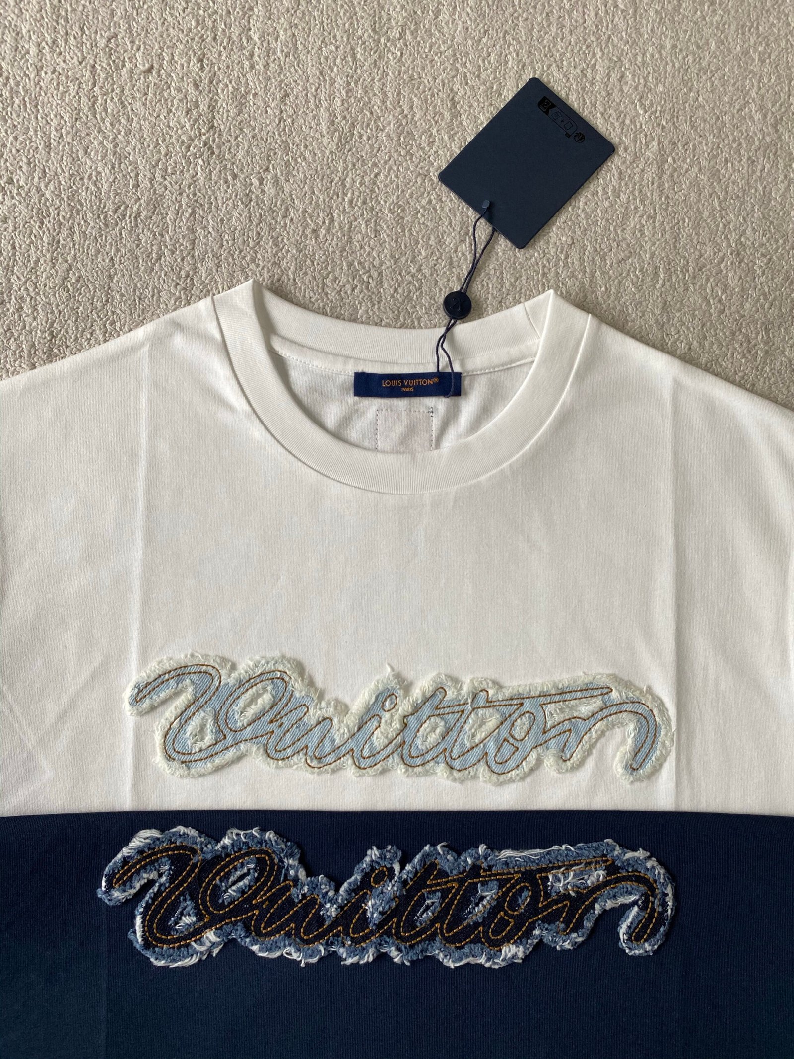 LU Cowboy Patch Embroidered Round-neck Short-sleeve Shirt M6050802 - Image 9
