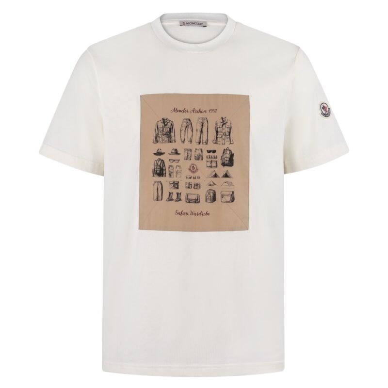 MONCLER  26SS Safari Wardrobe Print Cotton T-Shirt M6051008