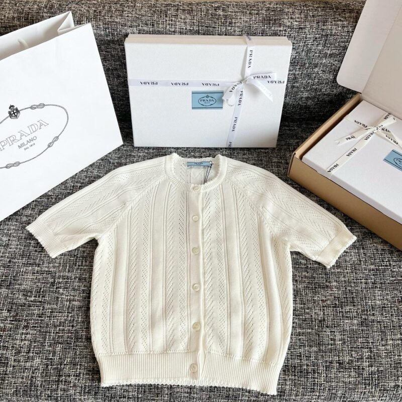 Prada Cable-Knit Cotton Cardigan W6051103