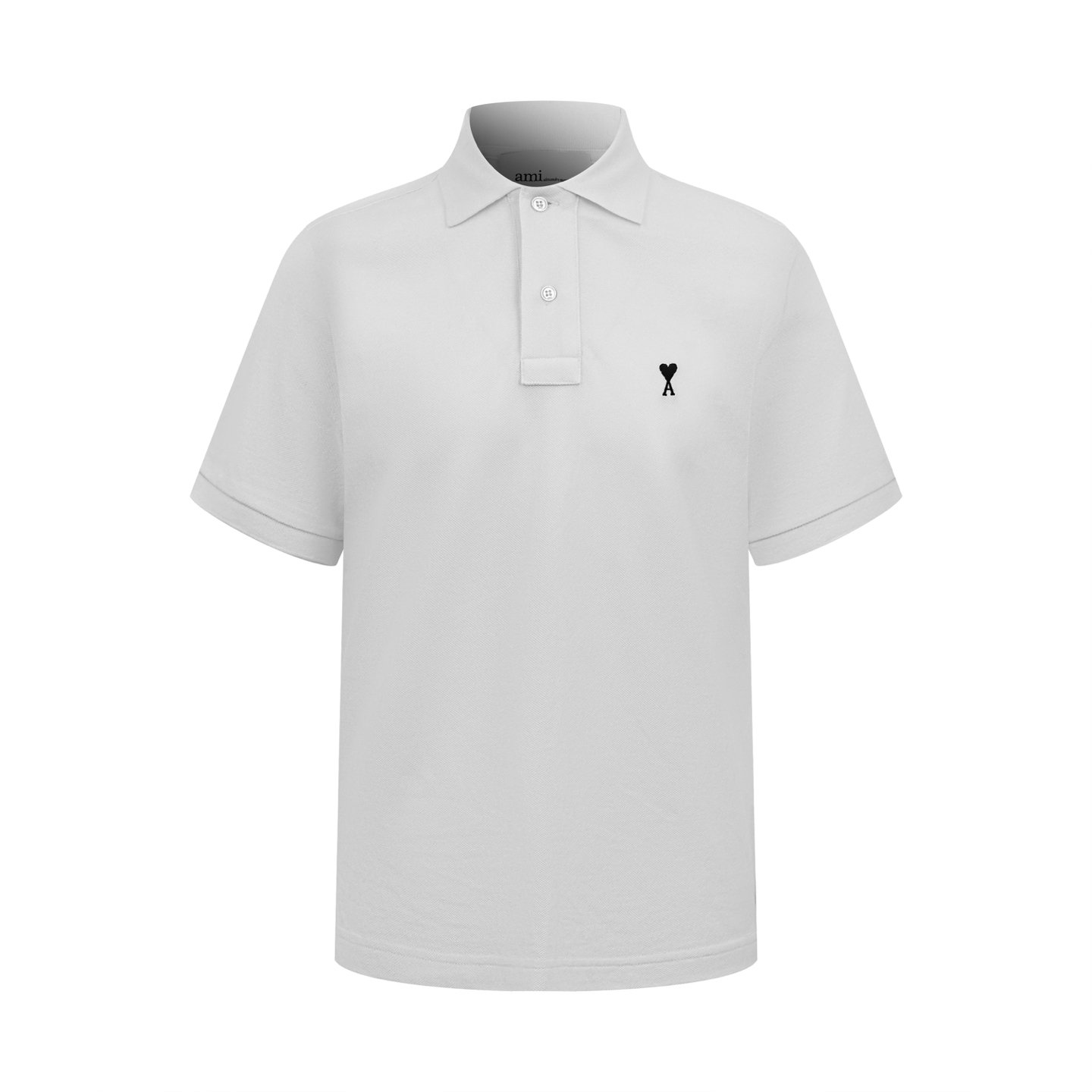 Ami Paris Embroidered Logo Polo Shirt M6051305 - Image 5