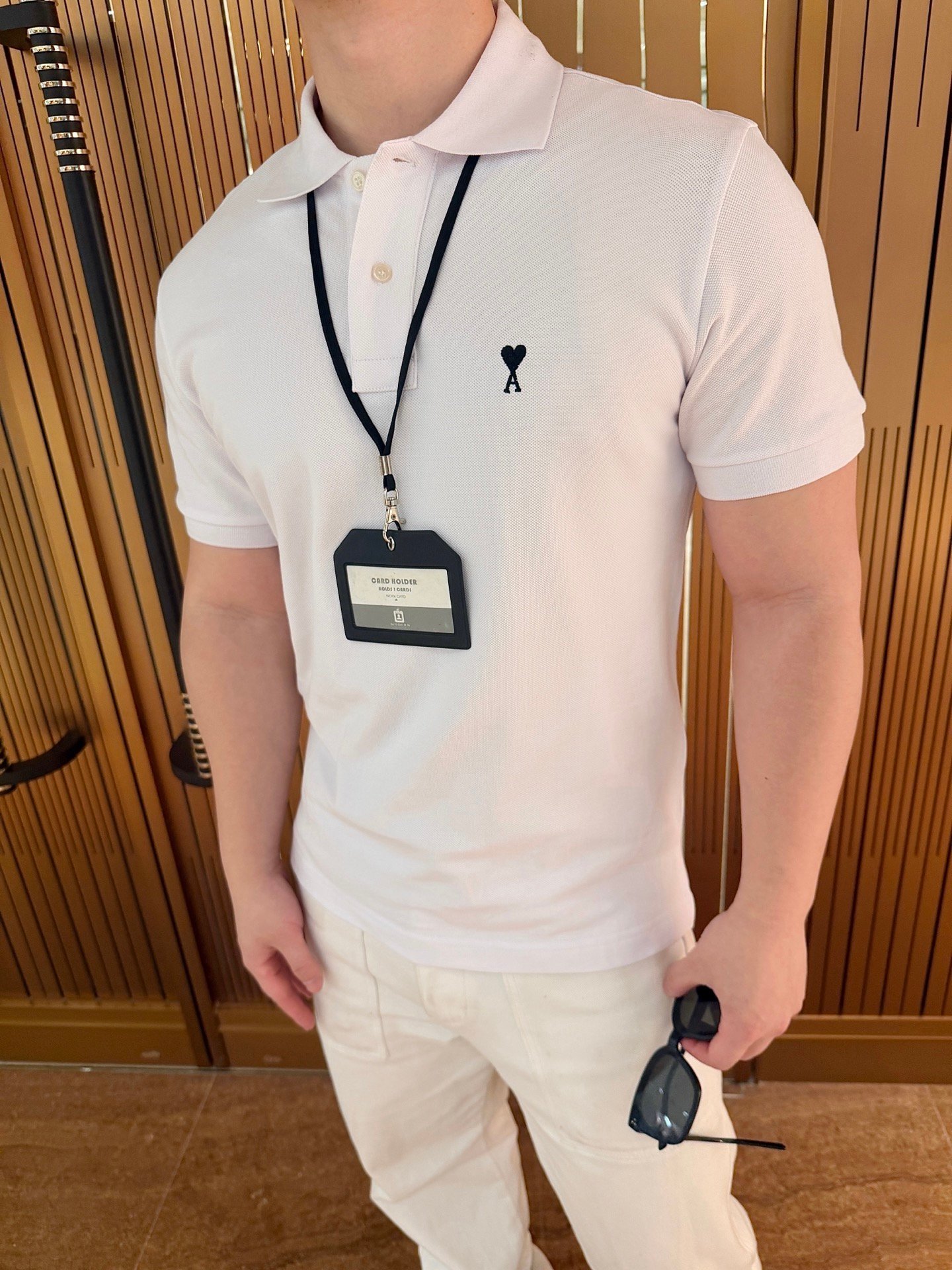 Ami Paris Embroidered Logo Polo Shirt M6051305 - Image 3