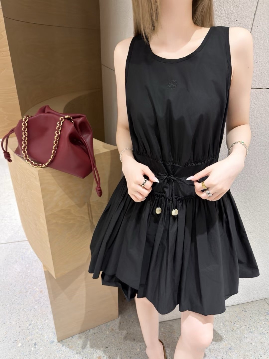 LOEWE Cotton Blouse Mini Dress W6051403 - Image 6