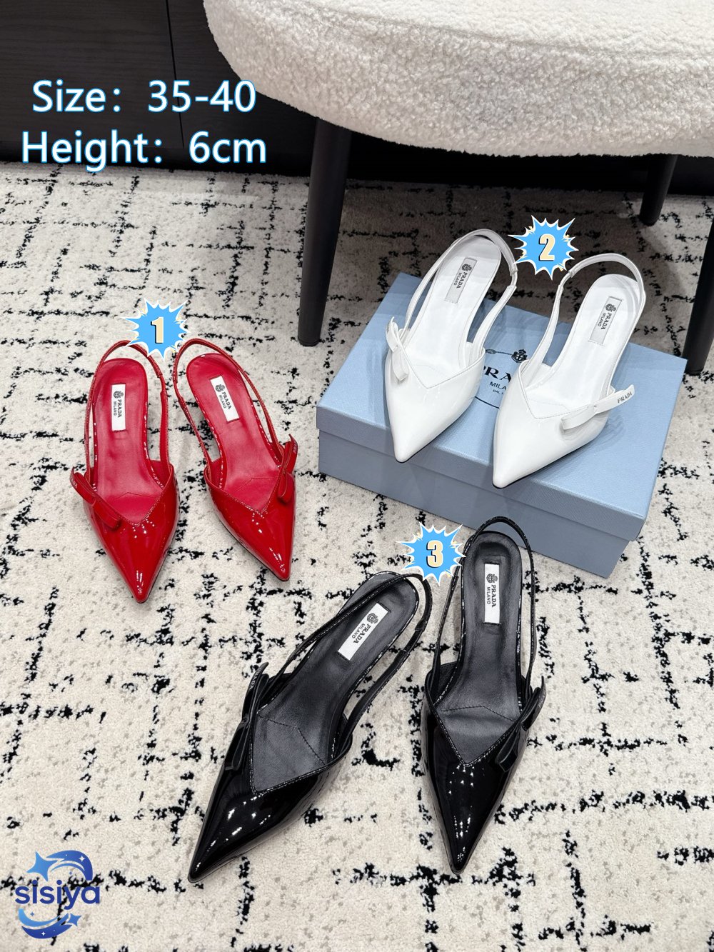 Prada patent leather platform high heels B6051503