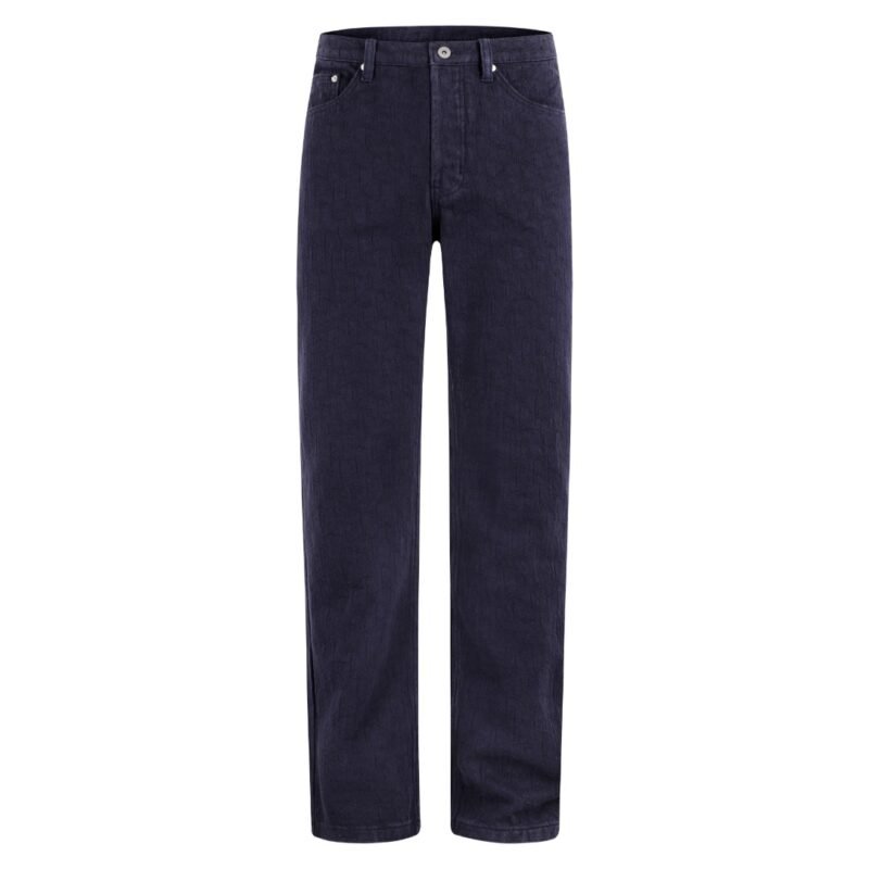 DIOR 2026 Spring/Summer Collection Cotton Jacquard Logo Satin Buttoned Denim Pants M6051905