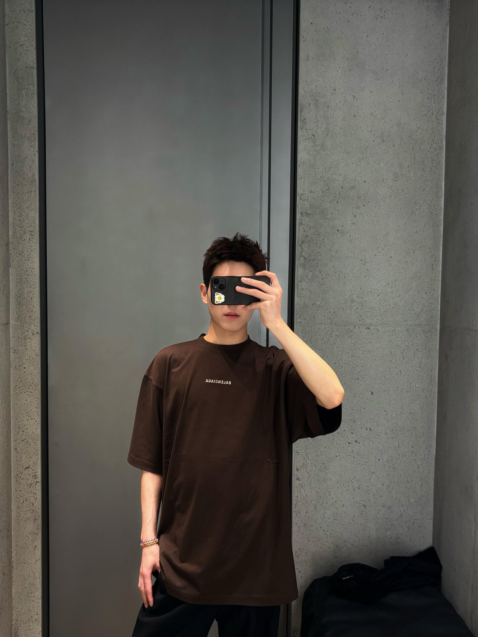 BA Brown Classic Lettered Round-neck Short Sleeve Shirt M6052005 - Image 2