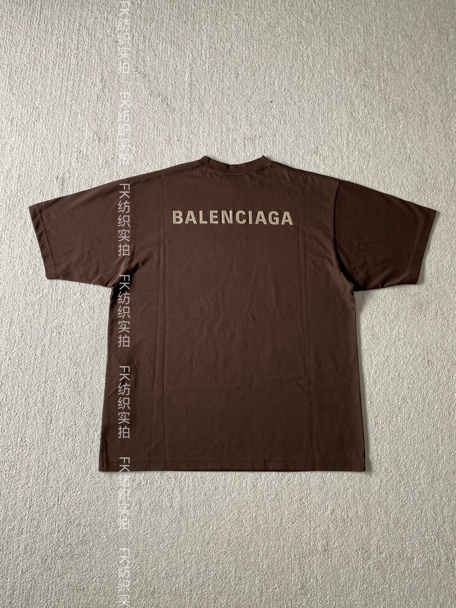 BA Brown Classic Lettered Round-neck Short Sleeve Shirt M6052005 - Image 6