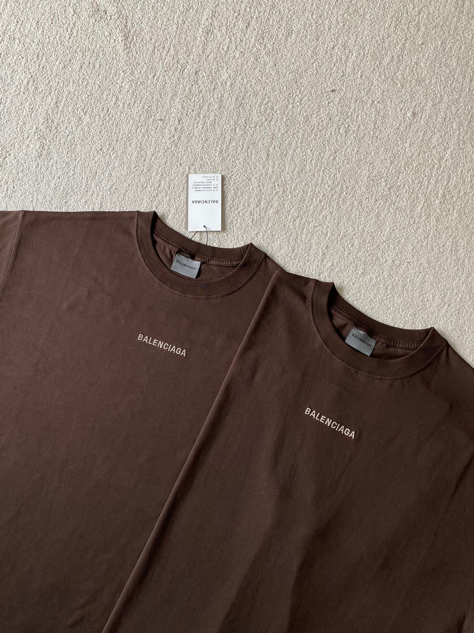 BA Brown Classic Lettered Round-neck Short Sleeve Shirt M6052005 - Image 9