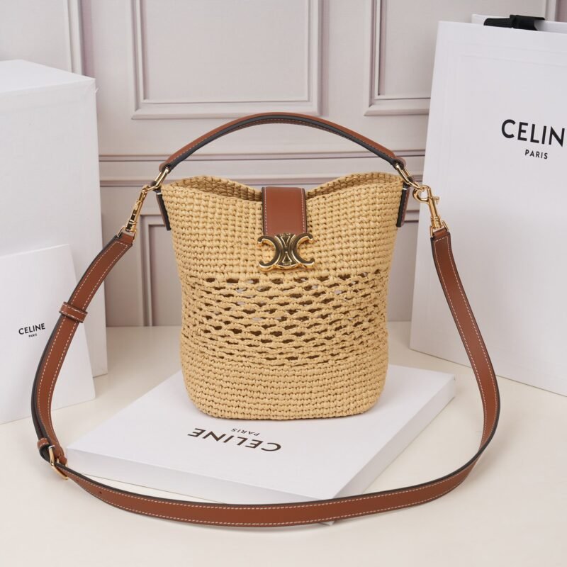 Celine Louise Small Leather Bucket Bag B6052503