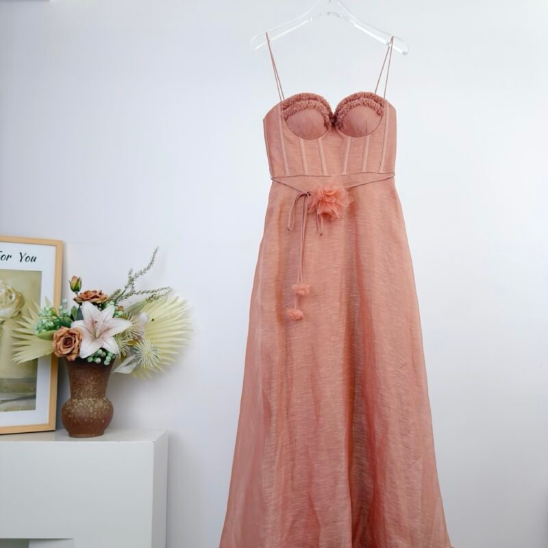 Zimmermann Luna Ruffle Midi Dress W6053002