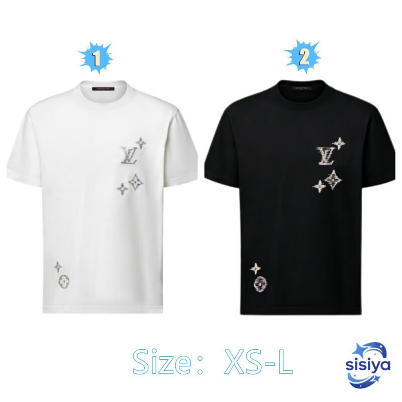 LU Striped Embroidery Round-neck Short-sleeve Shirt M6051206