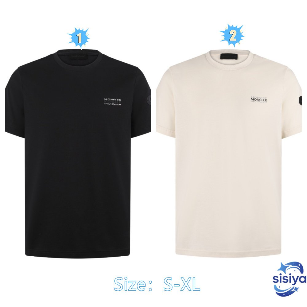 MONCLER 26SS Cotton Logo Embroidered Knit T-shirt M6051403