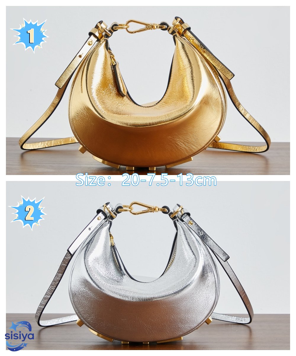 Fendigraphy Small Logo Metallic Shoulder Bag B6052604