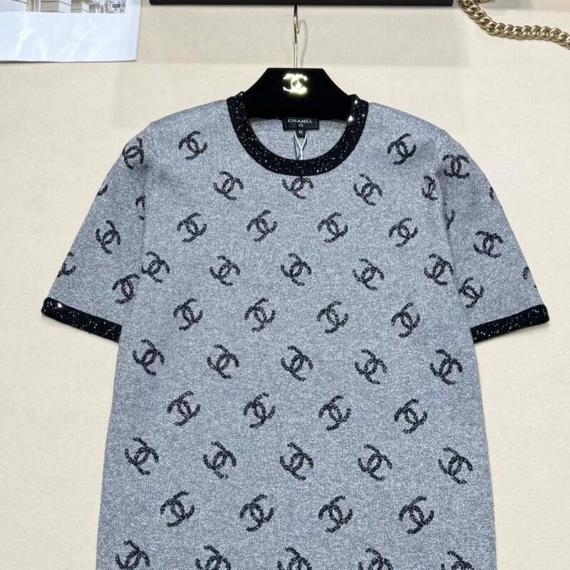 Chanel Knitted Short-Sleeved Top W6060201