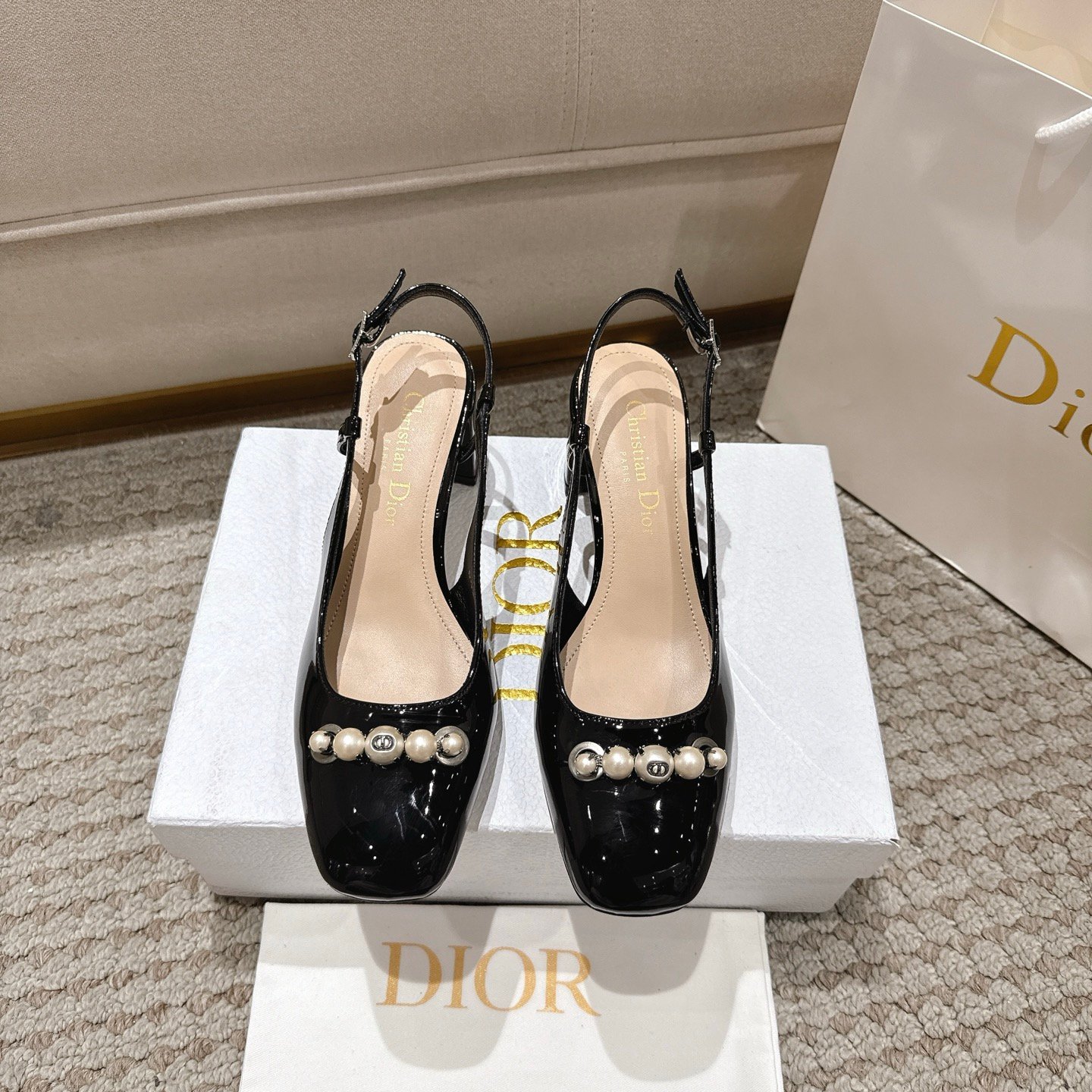Dior Slingback High Heel Shoes B6060401 - Image 5