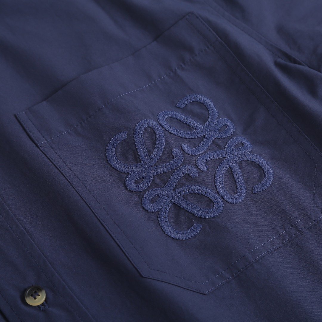 LOE Patched Bag Embroidered Short-Sleeved Shirt M6060601 - Image 8