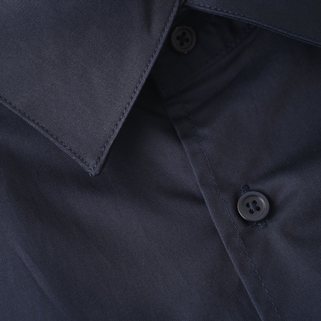 LOEWE Roievi Anagram Two-color Embroidered Patch Pocket Long-Sleeved Shirt M6061004 - Image 7