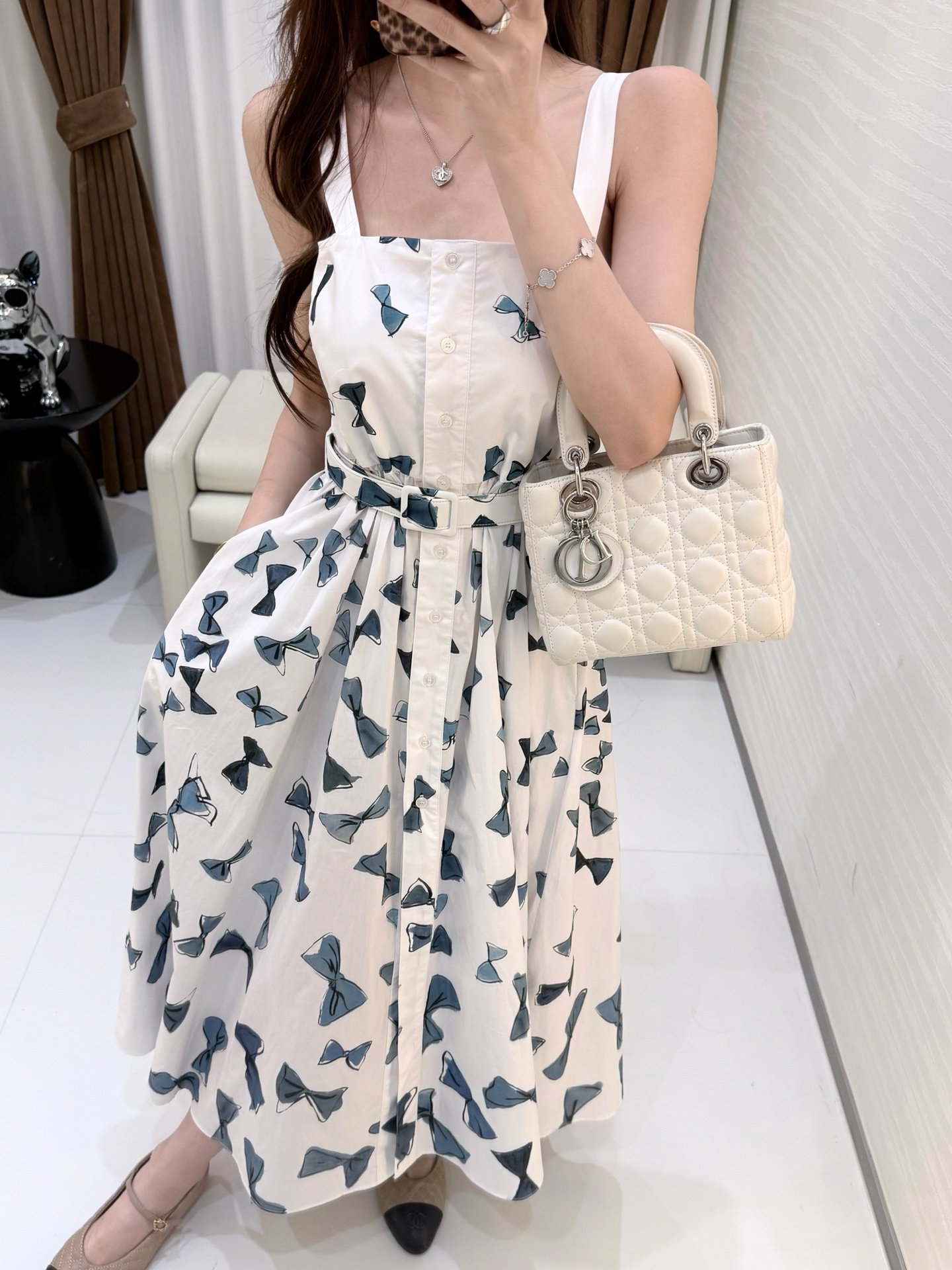 Dior Dioriviera Mid-Length Belted Dress W6061101 - Image 7