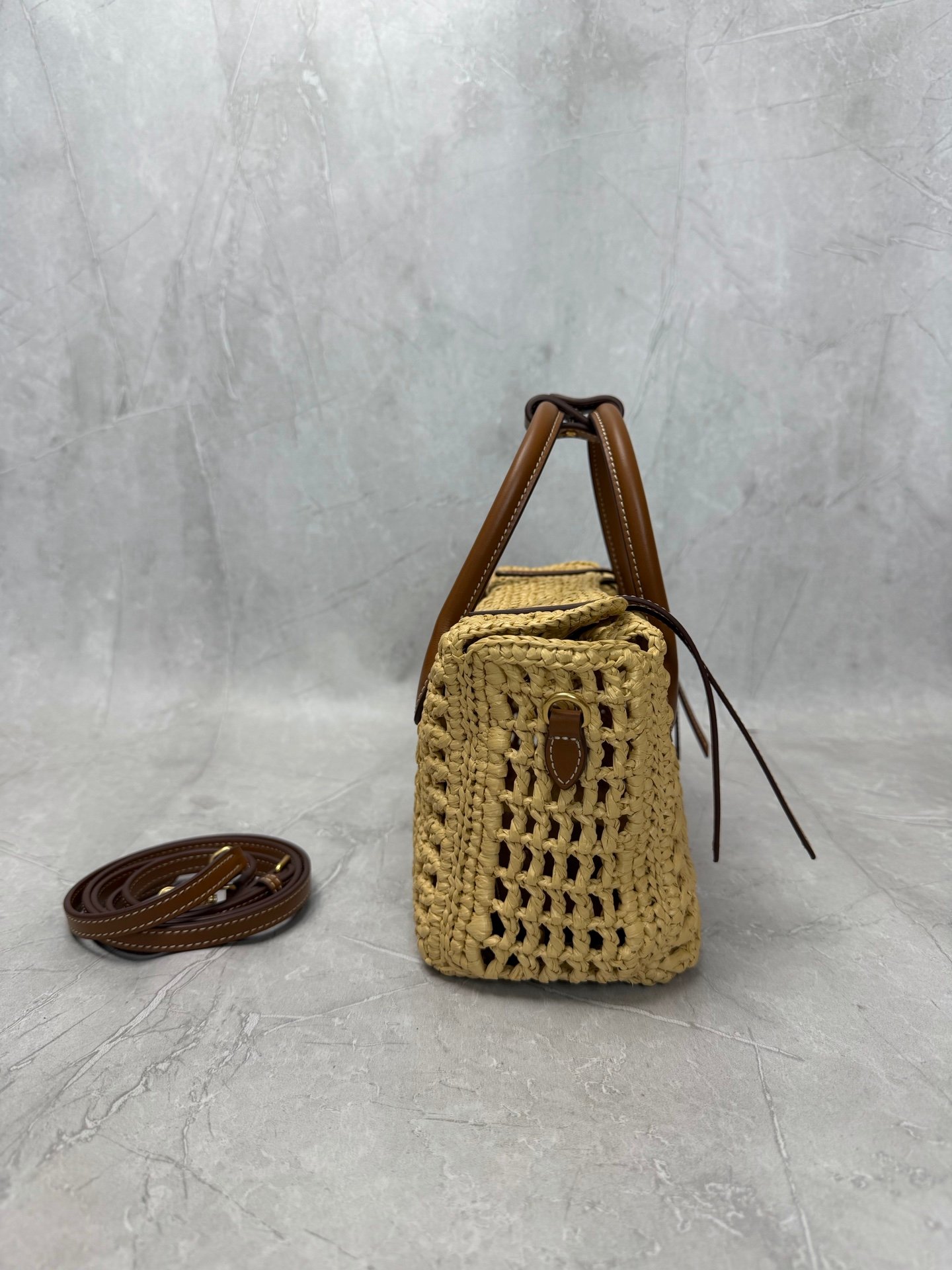 Miu Miu Raffia Top Handle Bag B6061102 - Image 5