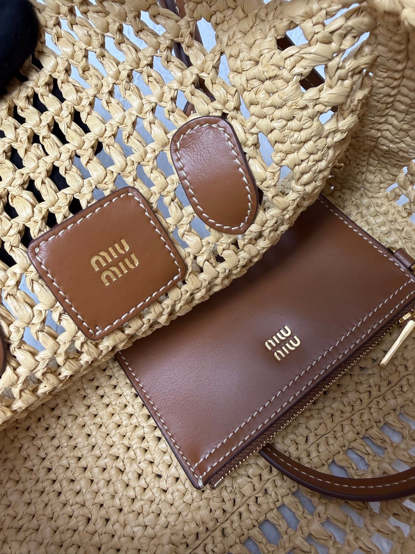 Miu Miu Raffia Top Handle Bag B6061102 - Image 10
