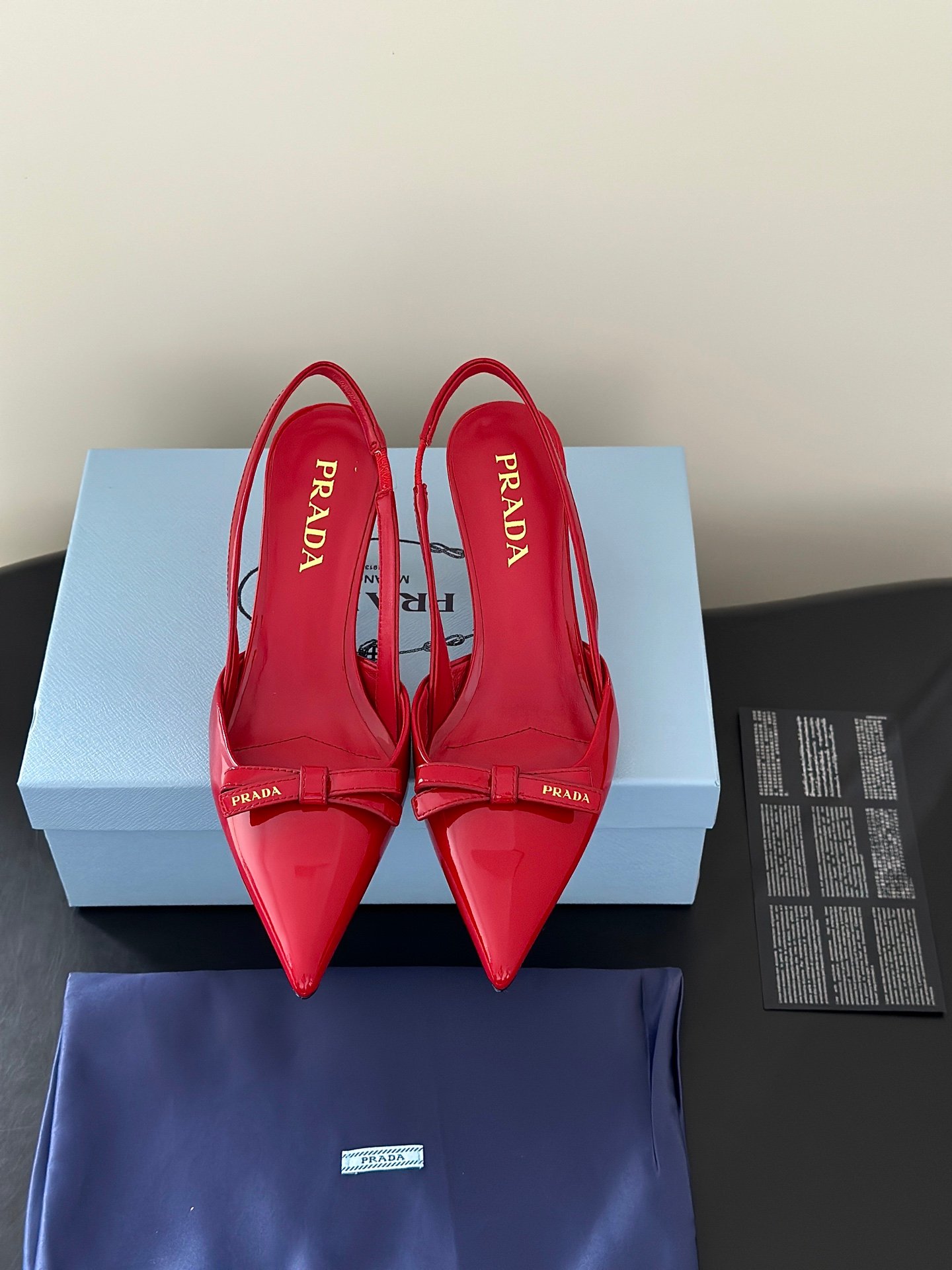 Prada pointed-toe bow high heels B6061604 - Image 5